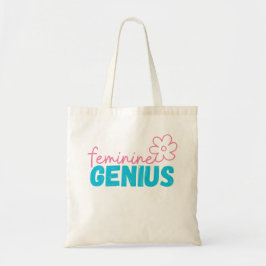 vrouwelijk genie tote bag