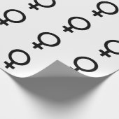 Vrouwelijk geslachtsymbool cadeaupapier (Hoek)