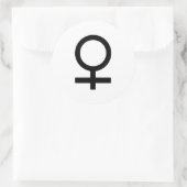 Vrouwelijk geslachtsymbool ronde sticker (Tas)