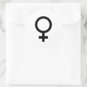 Vrouwelijk geslachtsymbool ronde sticker (Tas)
