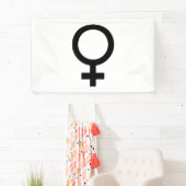 Vrouwelijk geslachtsymbool spandoek (Insitu)