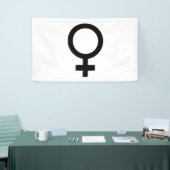 Vrouwelijk geslachtsymbool spandoek (Beurs)