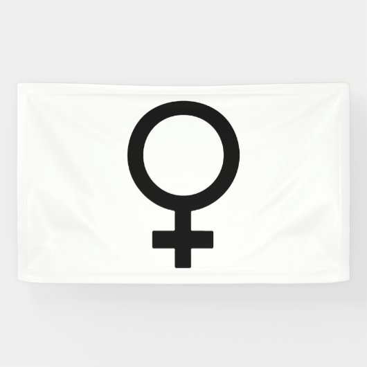 Vrouwelijk geslachtsymbool spandoek (Horizontaal)