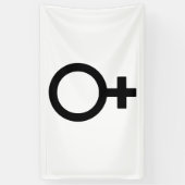 Vrouwelijk geslachtsymbool spandoek (Verticaal)