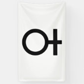 Vrouwelijk geslachtsymbool spandoek (Verticaal)