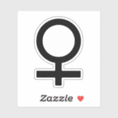 Vrouwelijk geslachtsymbool sticker (Vel)