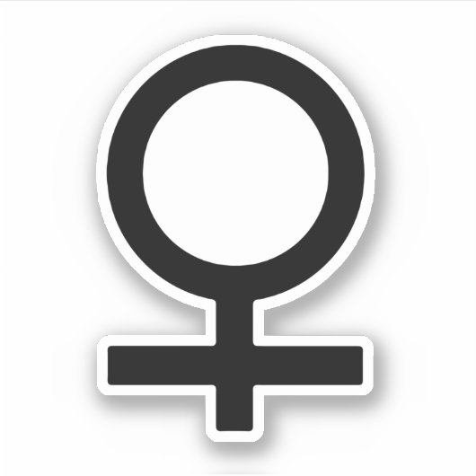 Vrouwelijk geslachtsymbool sticker (Voorkant)