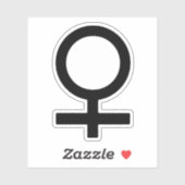 Vrouwelijk geslachtsymbool sticker (Vel)