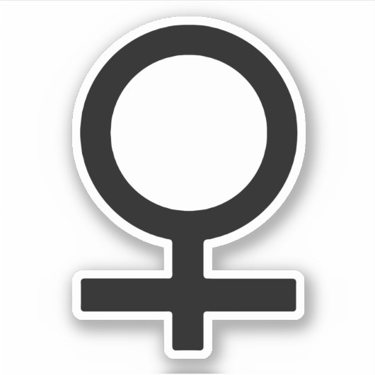 Vrouwelijk geslachtsymbool sticker (Voorkant)