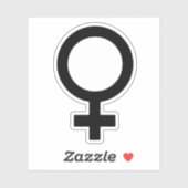 Vrouwelijk geslachtsymbool sticker (Vel)