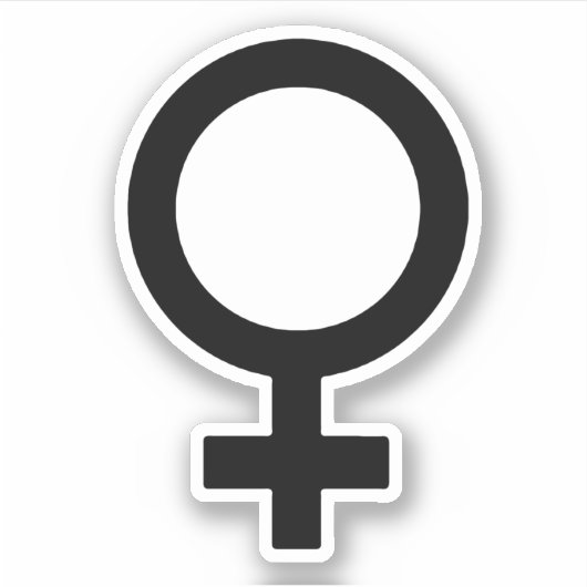 Vrouwelijk geslachtsymbool sticker (Voorkant)