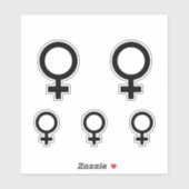 Vrouwelijk geslachtsymbool sticker (Vel)