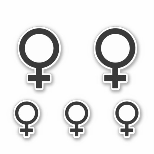 Vrouwelijk geslachtsymbool sticker (Voorkant)