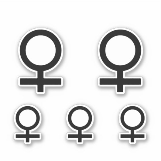 Vrouwelijk geslachtsymbool sticker (Voorkant)