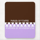 Vrouwelijk gestreepte typografie | Coffee Mom Quot Muismat (Voorkant)