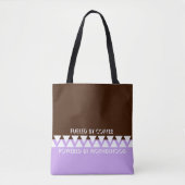 Vrouwelijk gestreepte typografie | Coffee Mom Quot Tote Bag (Voorkant)