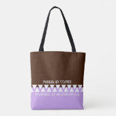 Vrouwelijk gestreepte typografie | Coffee Mom Quot Tote Bag (Achterkant)