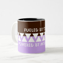 Vrouwelijk gestreepte typografie | Coffee Mom Quot