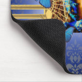  vrouwelijk giraal ontwerp en vlinders muismat (Hoek)