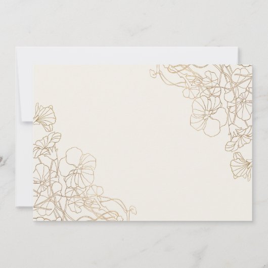 Vrouwelijk Goud Bloemen Foto 30e Verjaardag Kaart (Achterkant)