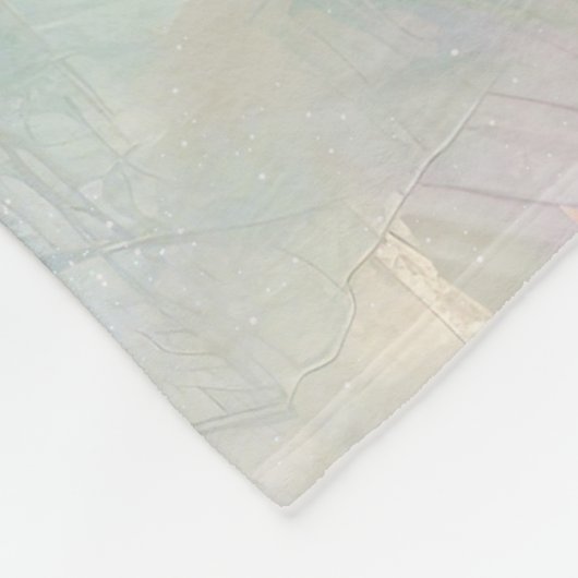 Vrouwelijk goud Paarse witte bloemen Fleece Deken (Hoek)