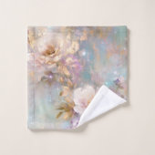 Vrouwelijk goud wit bloemen bad handdoek (Wasdoekje)