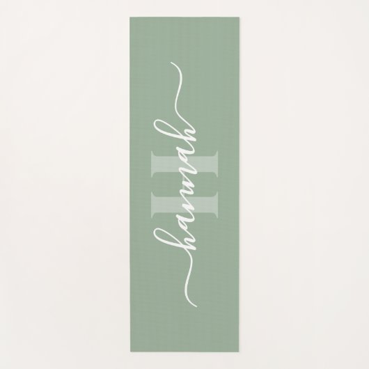 Vrouwelijk groot monogram schrift yogamat (Voorkant)