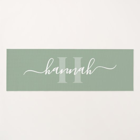 Vrouwelijk groot monogram schrift yogamat (Voorkant (horizontaal))