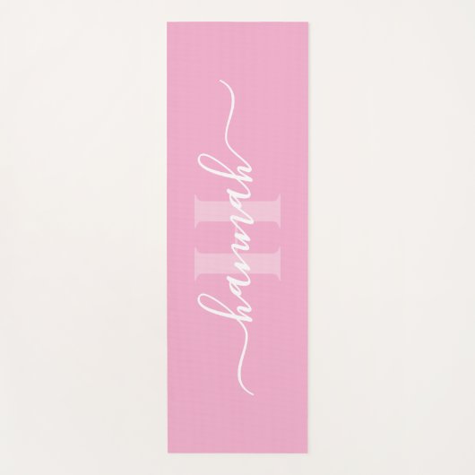 Vrouwelijk Groot Monogram Schrift Yogamat (Voorkant)