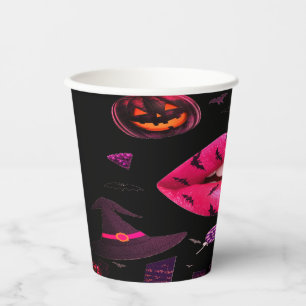 Vrouwelijk Halloween Pink Papieren Bekers