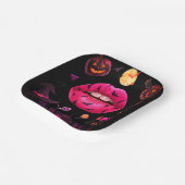 Vrouwelijk Halloween Pink Papieren Bordje (Gebogen)