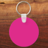 Vrouwelijk heet roze zwart en wit modern monogram sleutelhanger (Achterkant)