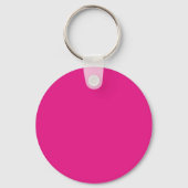 Vrouwelijk heet roze zwart en wit modern monogram sleutelhanger (Achterkant)