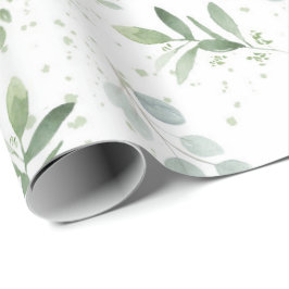 Vrouwelijk inpakpapier waterverf groen