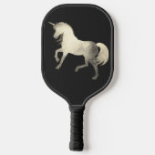Vrouwelijk Klasse Zwart Zilveren Eenhoorn Persoonl Pickleball Paddle (Achterkant)
