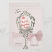 Vrouwelijk klassiek  afstuderen kaart (Voorkant / Achterkant)