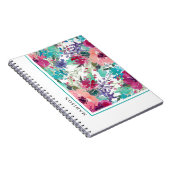 Vrouwelijk Kleurig Waterverf Bloempatroon Notitieboek (Rechterzijde)