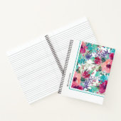 Vrouwelijk Kleurrijk Waterverf Bloempatroon Notitieboek (Binnen)