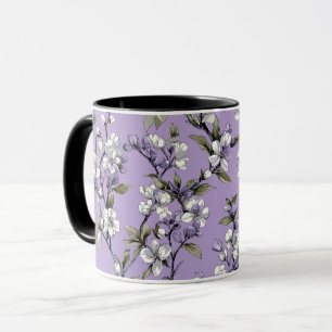 Vrouwelijk Lavendel Sering Bloesem Bloemmotief Mok