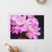 Vrouwelijk Licht Roze Bloemenfotografie Natuur Notitiekaartje (Voorkant / Achterkant in situ)