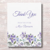 Vrouwelijk Lila Bloemen Vrijgezellenfeest Dank u k