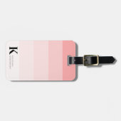 Vrouwelijk Meisje Blush Roze Ombre Classic Monogra Bagagelabel (Voorkant horizontaal)