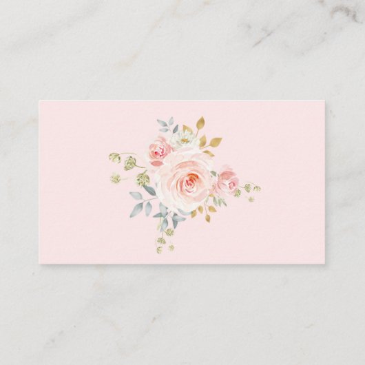 Vrouwelijk Meisje Bunny Blush Bloemen Luier Raffle Informatiekaartje (Achterkant)