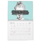Vrouwelijk meisje Originele illustraties kunst Kun Kalender (Feb 2026)