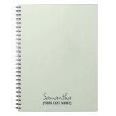 Vrouwelijk Minimalist | Stof Sage Notitieboek (Voorkant)