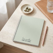 Vrouwelijk Minimalist | Stof Sage Notitieboek