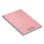 Vrouwelijk Minimalistisch | Roze Beige Notitieboek (Rechterzijde)