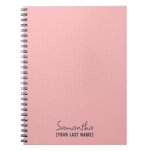 Vrouwelijk Minimalistisch | Roze Beige Notitieboek (Voorkant)