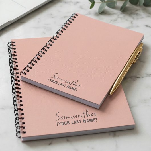 Vrouwelijk Minimalistisch | Roze Beige Notitieboek