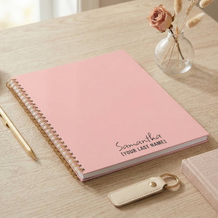 Vrouwelijk Minimalistisch Roze Beige Planner